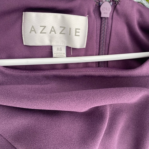 Azazie Strapless Purple Dress - Picture 2 of 3